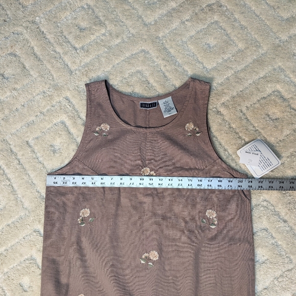 Erika & Co. Cotton/Linen Blend Embroidered Sleeveless Lightweight Dress,… - Picture 5 of 8